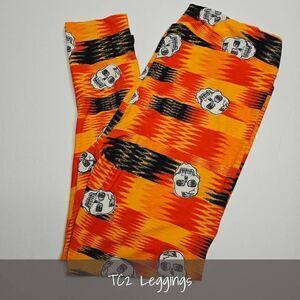 LuLaRoe TC2 Leggings Plus Size Skulls NEW